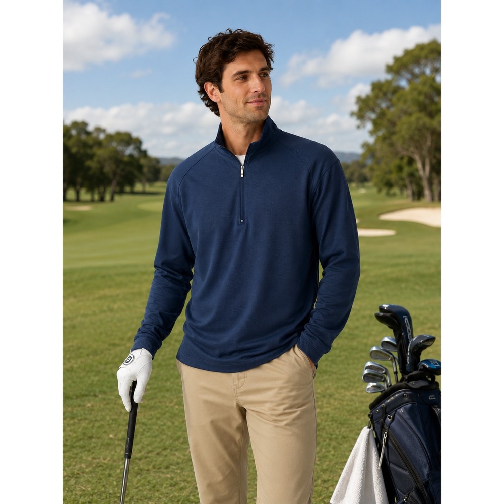 Nike Golf Men's Half Zip Pullover Sweatshirt Blue Size Large